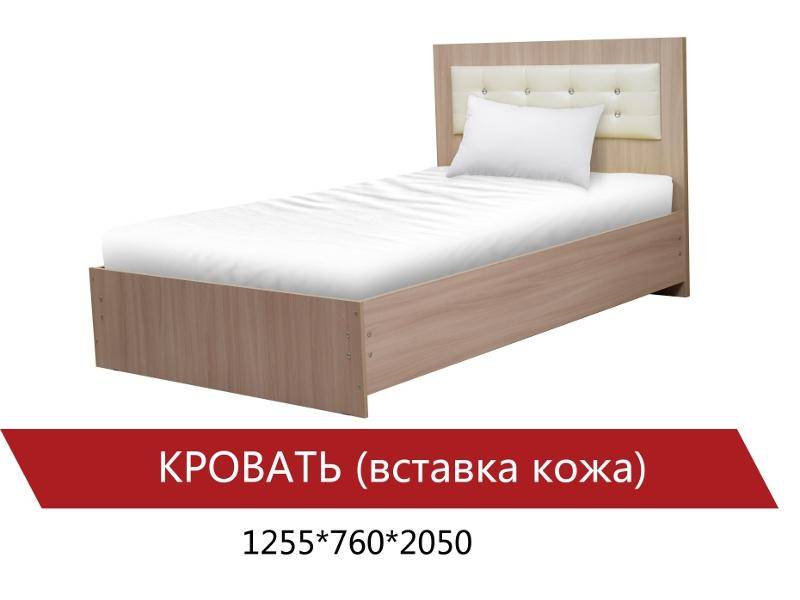 кровать со вставкой из кожи в Костроме