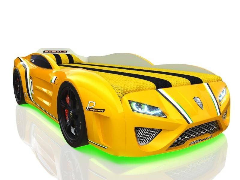 кровать-машина sportline жёлтая в Костроме
