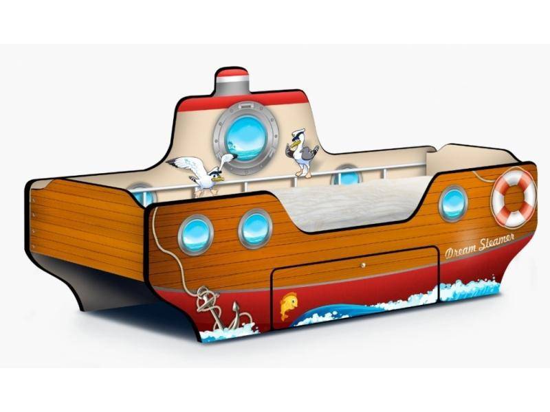 кровать - пароходик dream steamer коричневый в Костроме