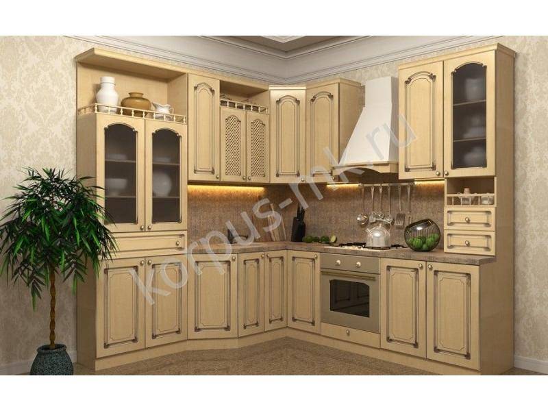 светлая угловая кухня в Костроме