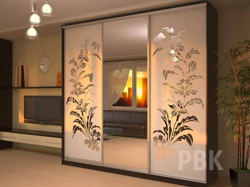 шкаф с пескоструйным фасадом фантазия в Костроме