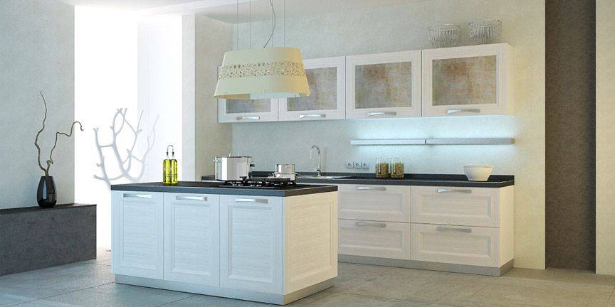 кухня moderno beverly белая в Костроме
