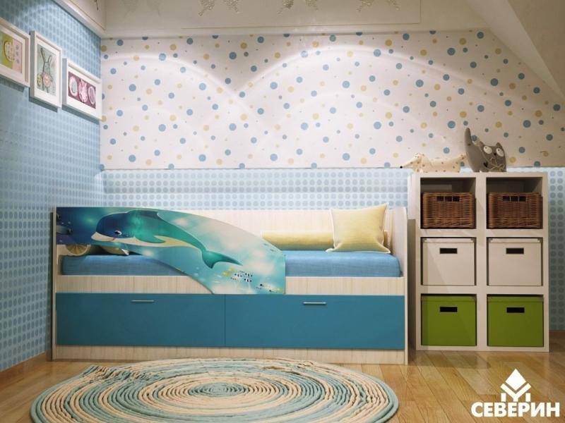 детская кровать с фотопечатью дельфин в Костроме