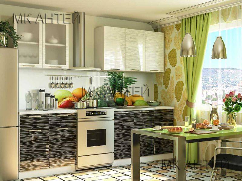 компактный кухонный гарнитур страйп в Костроме