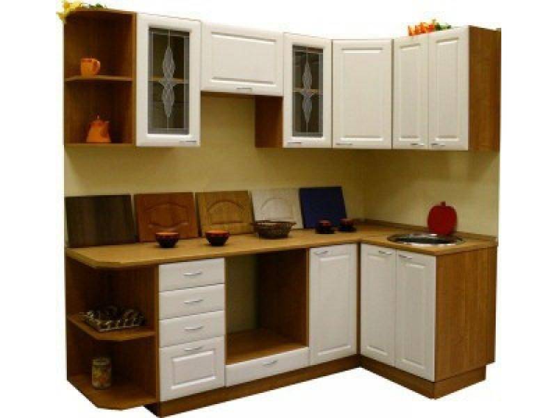 кухонный гарнитур угловой мдф белый в Костроме