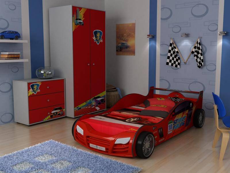 кровать машина r800e mini red в Костроме