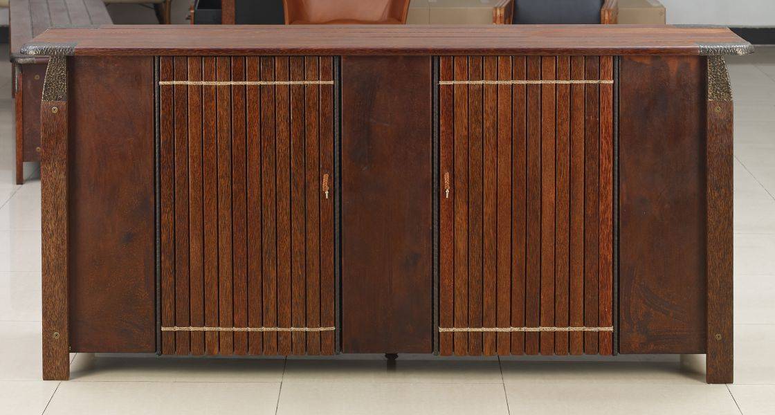 буфет 2дверный с латунью коже aged bark в Костроме
