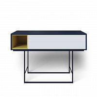 консоль с ящиками на металлических ножках темно-серая quadro new в Костроме
