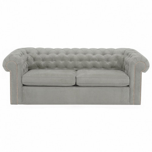 диван chesterfield прямой светло-серый в Костроме