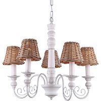 подвесная люстра arte lamp villaggio a3400lm-5br коричневая в Костроме