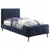 кровать button tufted flannelette navy 140х200 в Костроме