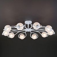 потолочная люстра eurosvet camomile 70089/10 белый с серебром в Костроме