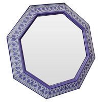 зеркало восьмиугольное фиолетовое с орнаментом violet tenderness в Костроме