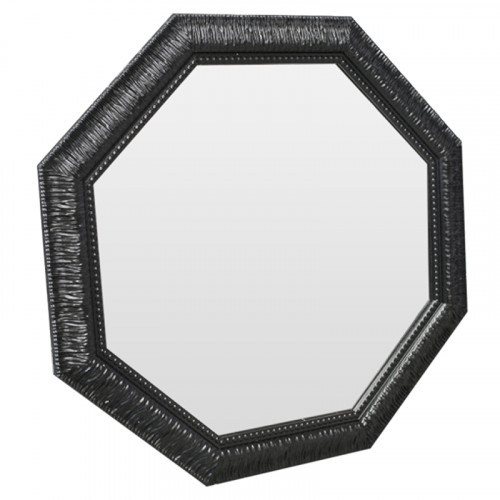 зеркало восьмиугольное черное с резьбой black sparkle в Костроме