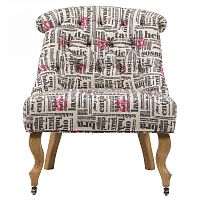 кресло amelie french country chair с принтом надписи в Костроме
