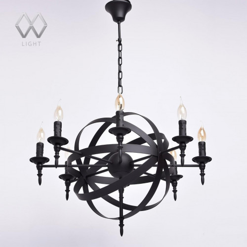 подвесная люстра mw-light замок 249017208 черная в Костроме