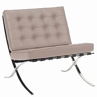 кресло barcelona chair экокожа серое в Костроме