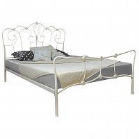 кованая двуспальная кровать 160х200 белая agata в Костроме