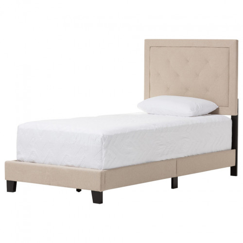 кровать paris linen upholstered beige 90х200 в Костроме