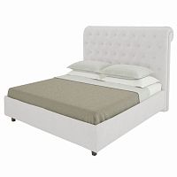 кровать двуспальная 160х200 белая из велюра sweet dreams в Костроме