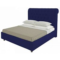 кровать двуспальная 180х200 синяя из велюра sweet dreams в Костроме