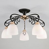 потолочная люстра eurosvet arabella 70087/5 черный/золото в Костроме