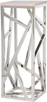 консоль geometric высокая 40x40x110 хром, белая столешница в Костроме