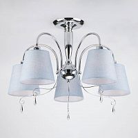 потолочная люстра eurosvet dalila 70096/5 хром голубая в Костроме