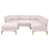 диван zara sectional угловой розовый в Костроме
