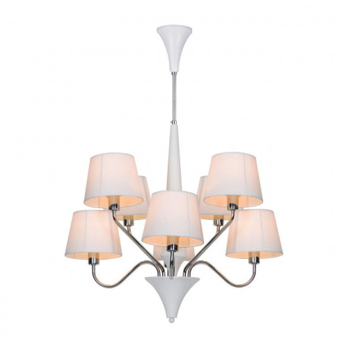 подвесная люстра arte lamp a1528lm-8wh белая в Костроме