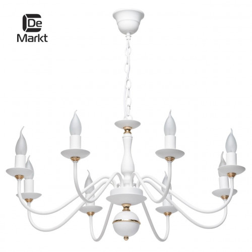 подвесная люстра de markt свеча 301018608 белая в Костроме