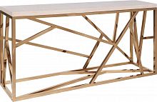 консоль geometric 180x50x90 золото, светлая столешница в Костроме