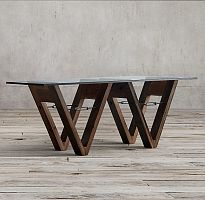 стол wood and glass 243 коричневый в Костроме