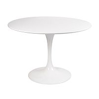 стол eero saarinen style tulip table mdf d100 глянцевый белый в Костроме