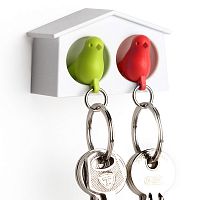держатель+брелок для ключей двойной mini sparrow зеленый-красный в Костроме
