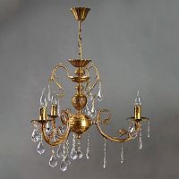 подвесная люстра ambiente alicante 8888/3 ab leaf crystal в Костроме