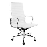 кресло eames style белая кожа в Костроме