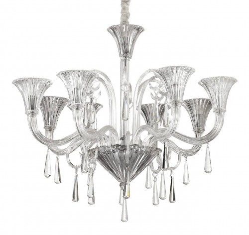 подвесная люстра ideal lux santa sp8 transparente в Костроме