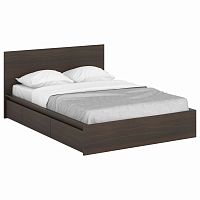 кровать деревянная двуспальная 160х200 коричневая unit dark brown в Костроме