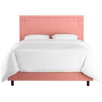 кровать двуспальная с мягкой спинкой 180х200 розовая aiden pink в Костроме