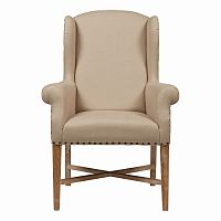 кресло мягкое с ушами french wing chair бежевое в Костроме