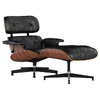 кресло lounge chair & ottoman черное в Костроме