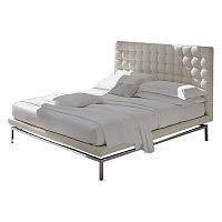 кровать двуспальная 180х200 белая из экокожи konigreich в Костроме