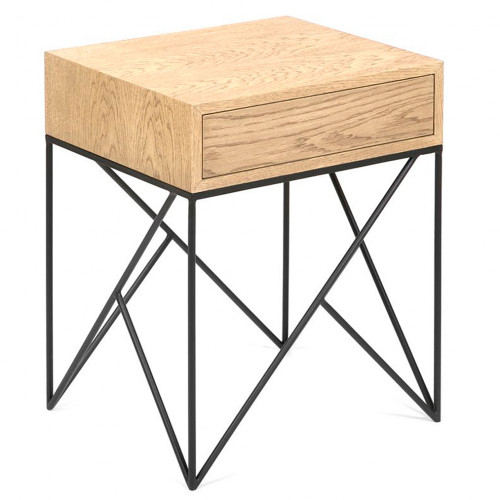 прикроватная тумба с ящиком prince светлый дуб темные ножки в Костроме