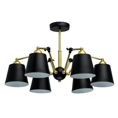 потолочная люстра mw-light таун 5 691011506 черная в Костроме