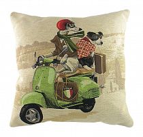 подушка с картинкой scooter dogs green в Костроме