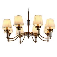 люстра walters 8 от delight collection прозрачная/бежевая/латунь в Костроме