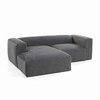 диван блок sofa двухместный левый угол черный от la forma (ex julia grup) в Костроме