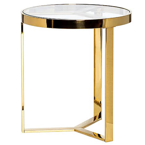 стол журнальный bridge gold 50*55см золотой в Костроме