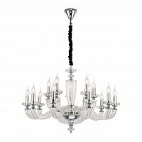 подвесная люстра lucia tucci ashanti 1255.15 clear матовый никель, белая в Костроме